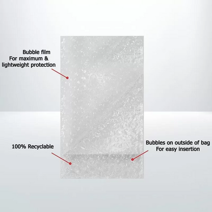 500x Bubble Pouch Bag 150X190mm Clear Bubble Wrap Bags