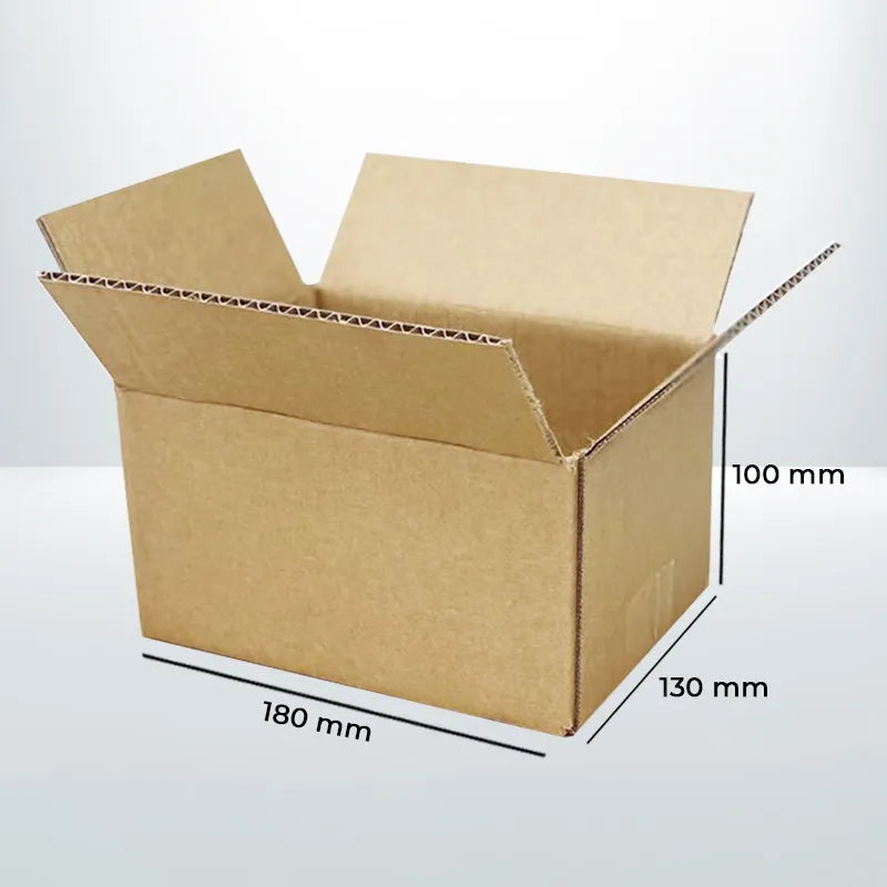 20pcs Heavy Duty 180 x 130 x 100mm Brown Regular Slotted Mailing Box