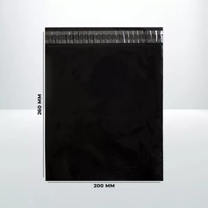 100pcs 200x260mm Black Poly Bags Courier Shipping