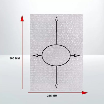 200x Bubble Pouch Bag 215 X 300mm Clear Bubble Wrap Self Seal Bags