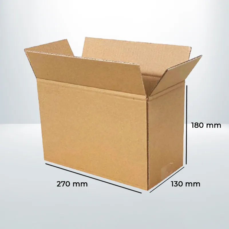 20pcs Mailing Box 270 x 130 x 180mm Brown Regular Slotted Heavy Duty