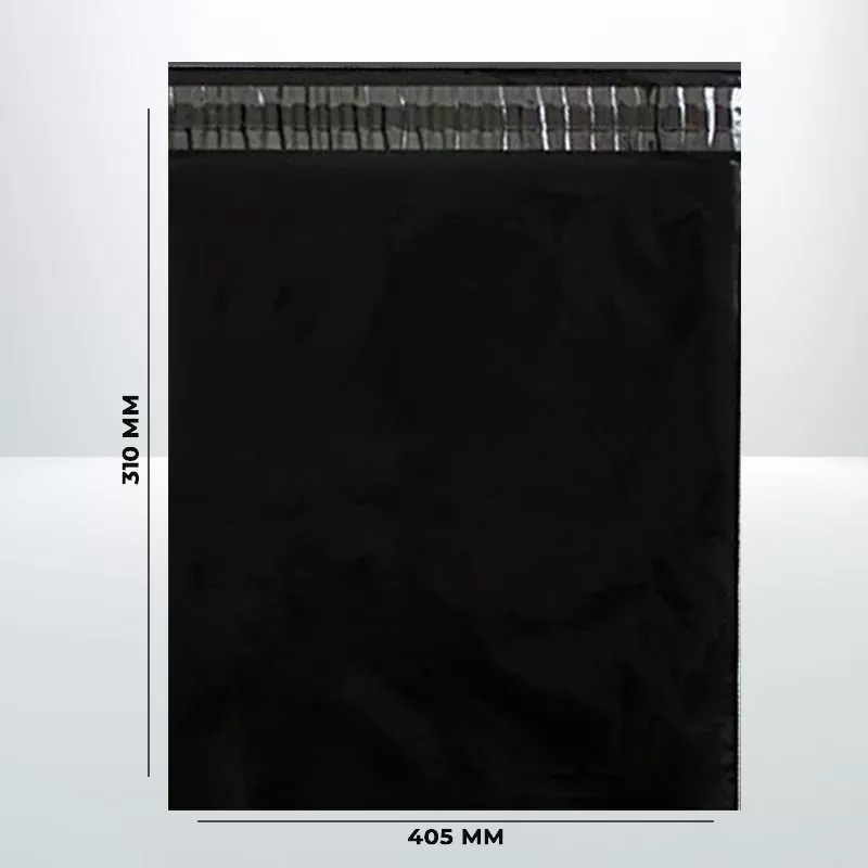 100pcs 310mm x 405mm Black Poly Bags Courier Shipping