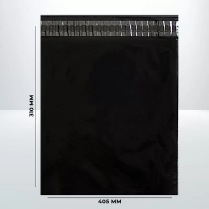 100pcs 310mm x 405mm Black Poly Bags Courier Shipping