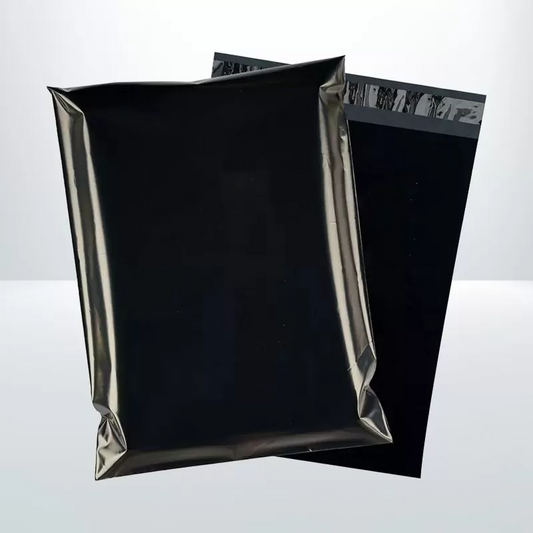 100pcs 310mm x 405mm Black Poly Bags Courier Shipping