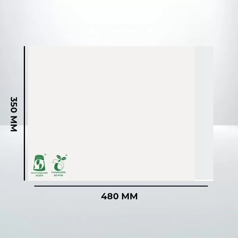 100pcs 350mmx480mm White Compostable Mailer  