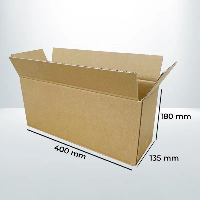 20pcs Heavy Duty 400 x 135 x 180mm Brown Regular Slotted Mailing Box