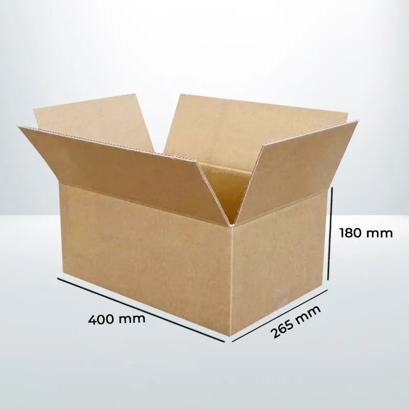 20pcs Mailing Box 400 x 265 x 180mm Brown Regular Slotted Heavy Duty