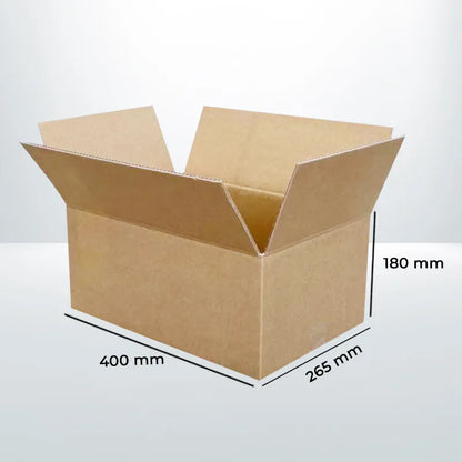 20pcs Mailing Box 400 x 265 x 180mm Brown Regular Slotted Heavy Duty
