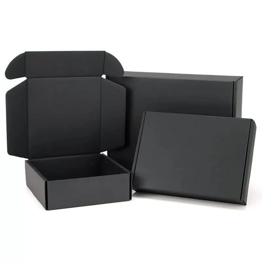 50 Pcs 270x160x100mm Full Black Mailing Boxes