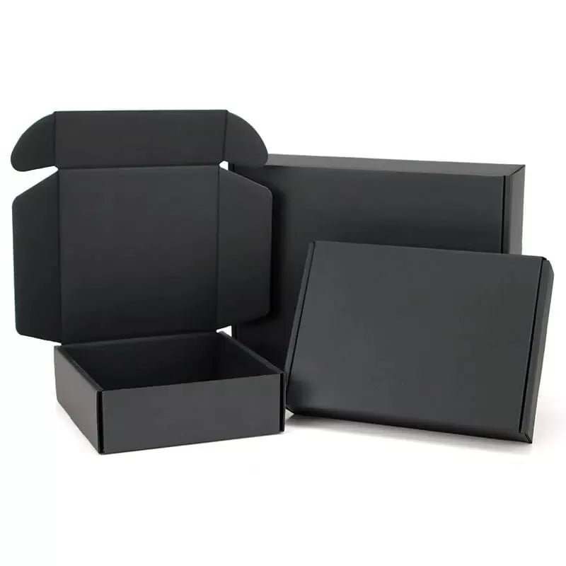 100pcs 174 x 128 x 53mm Full Black Mailing Box