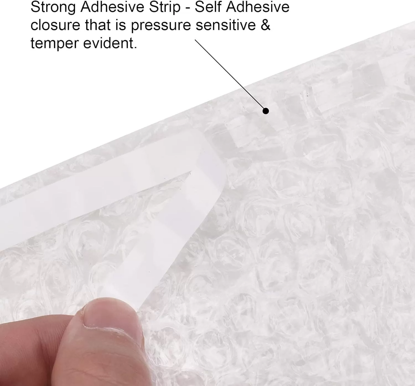 500x Bubble Pouch Bag 100 x 180mm Clear Bubble Wrap Self Seal Bags