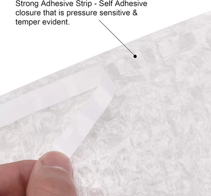 200x Bubble Pouch Bag 150X390mm Clear Self Seal Bubble Wrap Bags for Wine Bottle