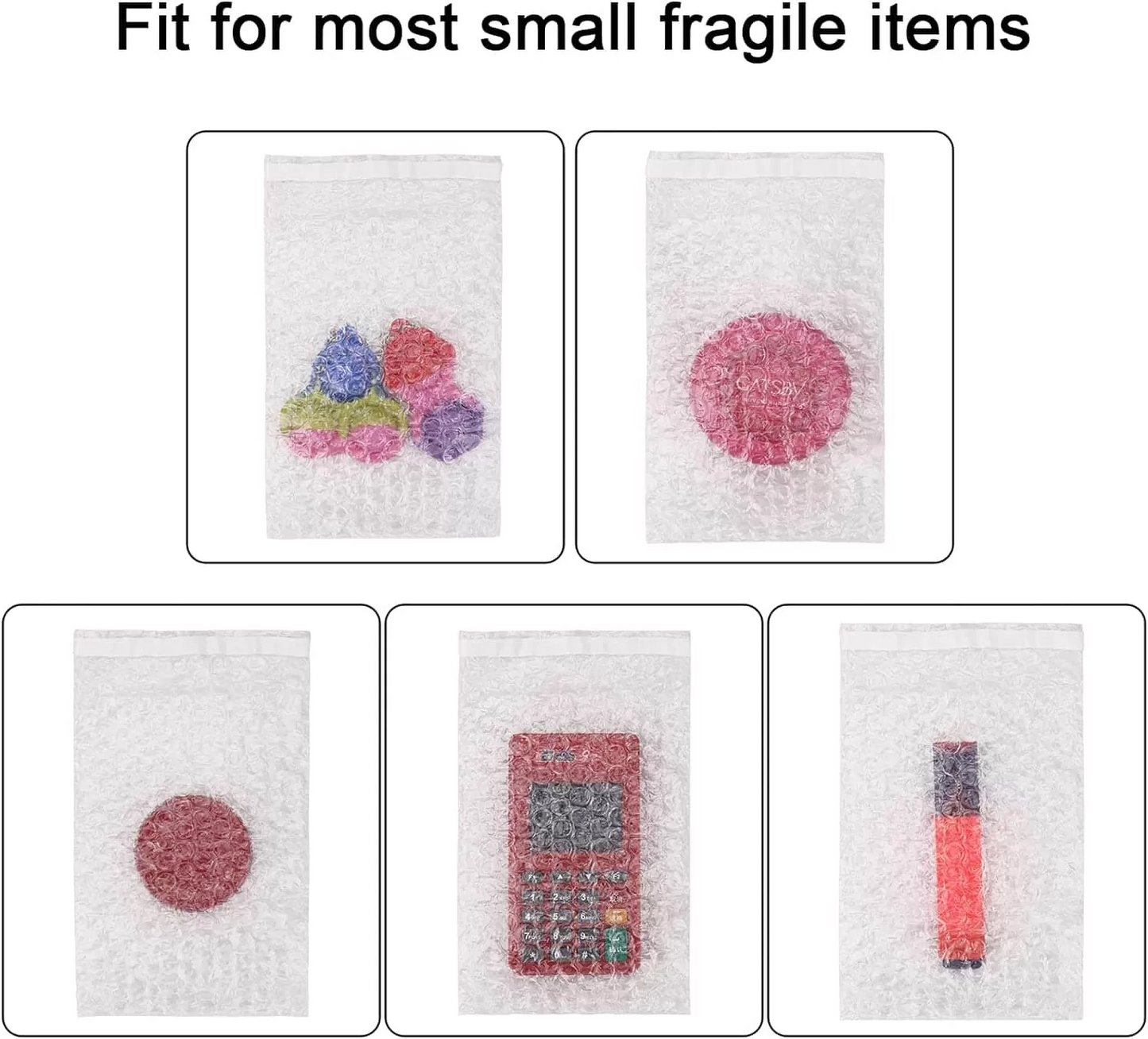 500x Bubble Pouch Bag 100 x 180mm Clear Bubble Wrap Self Seal Bags
