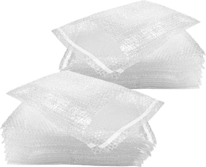 200x Bubble Pouch Bag 150X390mm Clear Self Seal Bubble Wrap Bags for Wine Bottle