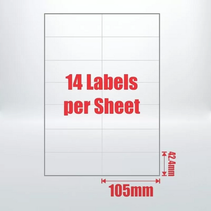 100pcs A4 14UP  Address Labels Stickers