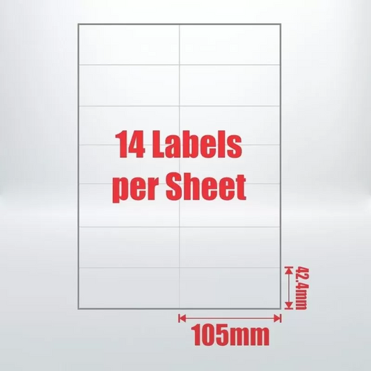 100pcs A4 14UP  Address Labels Stickers