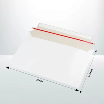 200pcs White Card Mailer Envelopes 130x240mm DLX 300 gsm