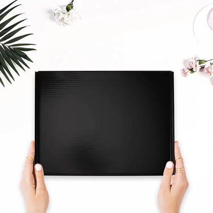 100pcs 220 x 160 x 77mm Black Mailing Box Diecut