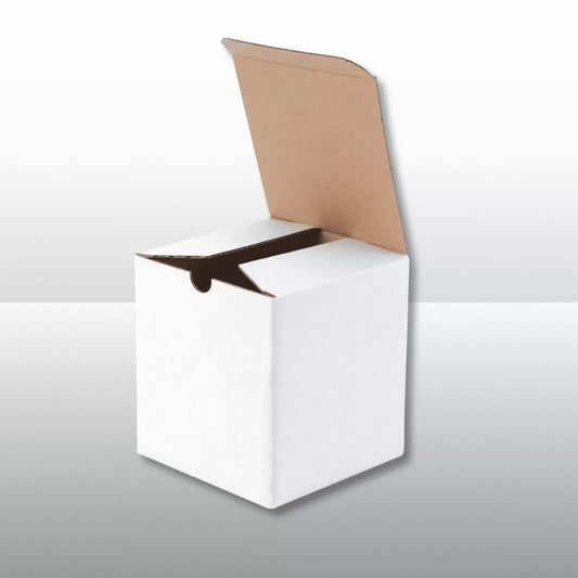 100pcs 105x105x115mm White Candle Mailing Box