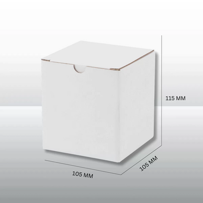 100pcs 105x105x115mm White Candle Mailing Box