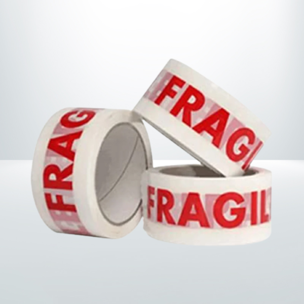 108 Rolls 48mmx75m Fragile Packaging Tape White and Red
