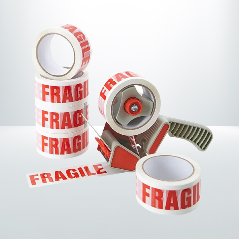 72 Rolls 48mmx75m White and Red Fragile Tapes Packaging Moving Tape