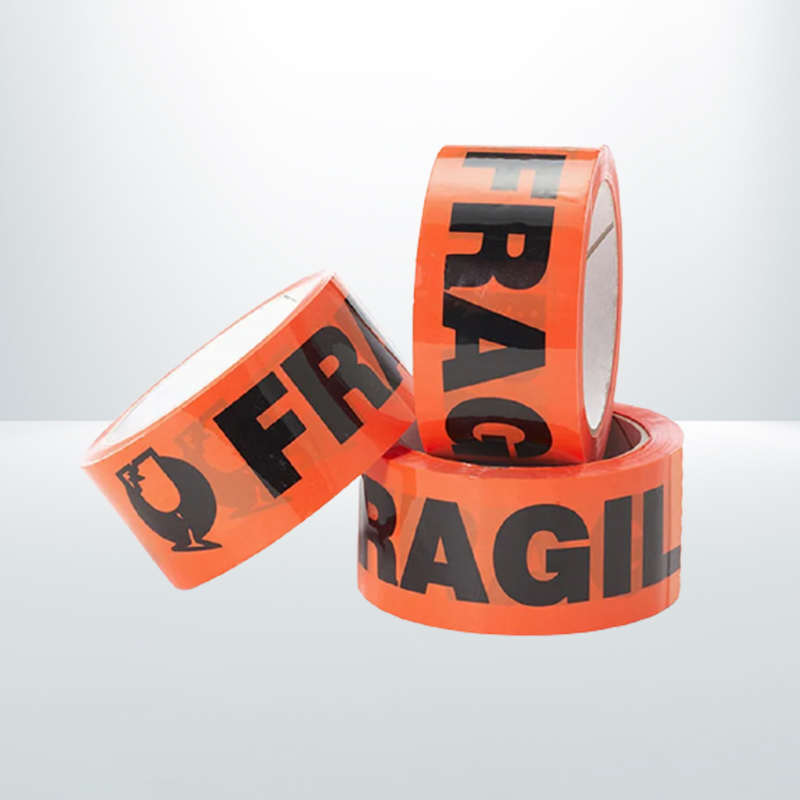 72 Rolls 48mmx75m Orange and Black Fragile Moving Packaging Tapes