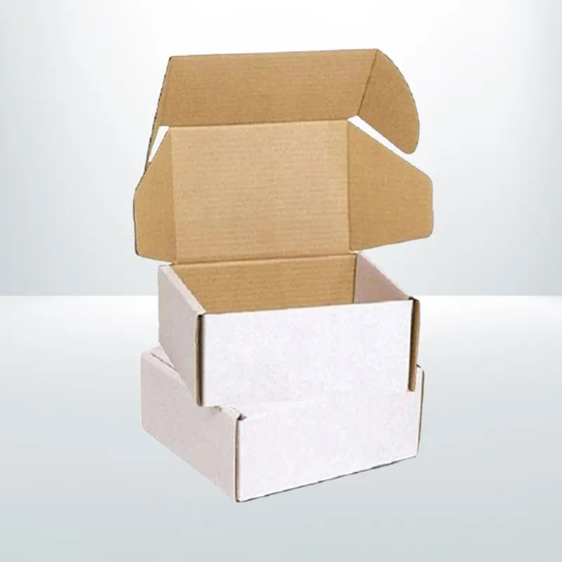 100Pcs 125 x 100 x 75mm White Mailing Box Diecut Self Lock
