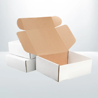100pcs 130x110x40mm White Mailing boxes Diecut box