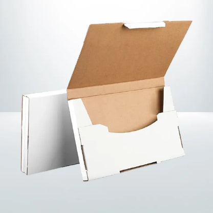 100Pcs 180 x 100 x 16mm White Flat Mailing Box Diecut