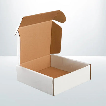 100pcs 250 x 180 x 75mm White Mailing Box Diecut Carton Mailer