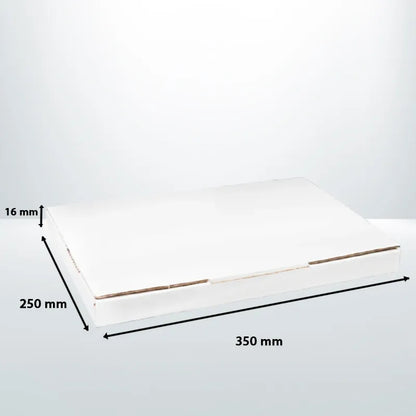 100pcs 350 x 250 x 16mm White Diecut SuperFlat Mailing Box
