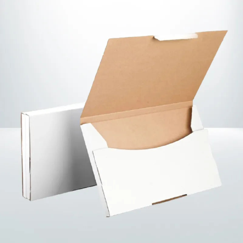 100pcs 350 x 250 x 16mm White Diecut SuperFlat Mailing Box