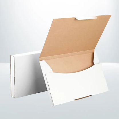100pcs 350 x 250 x 16mm White Diecut SuperFlat Mailing Box