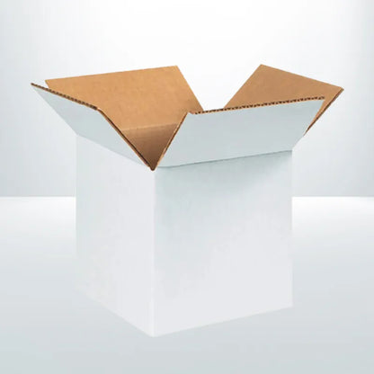 50pcs Mailing Box 200x200x200mm White RSC Regular Slotted Shipping Carton Cube Square