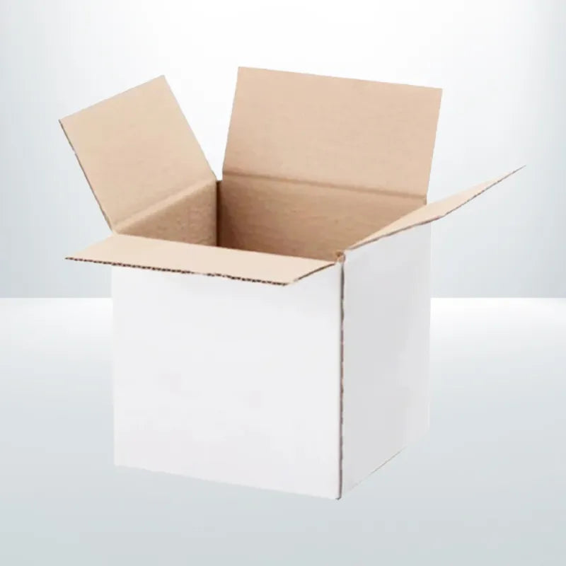 50pcs Mailing Box 200x200x200mm White RSC Regular Slotted Shipping Carton Cube Square