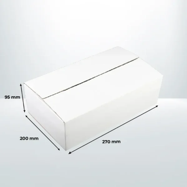 100pcs 270 x 200 x 95mm White Mailing Box Cardboard Postal Carton