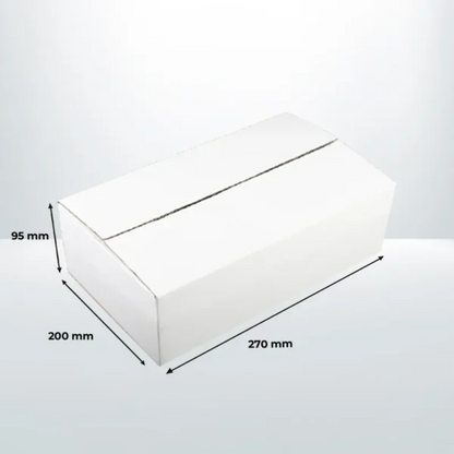 100pcs 270 x 200 x 95mm White Mailing Box Cardboard Postal Carton