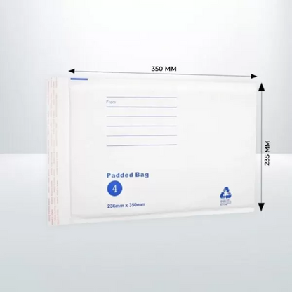 235mmx350mm Bubble Mailer White Printed Padded Bag Envelope