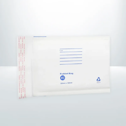 120mm x 180mm White Bubble Mailer Printed Padded Bag Envelope