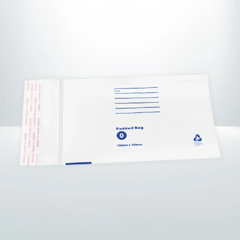 100mm x 180mm Bubble Mailer White Printed Padded Bag