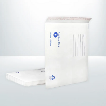 100x 305 x 380mm White Bubble Mailer Printed Padded Envelope