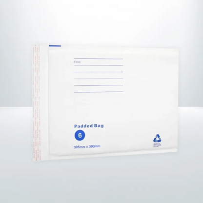 100x 305 x 380mm White Bubble Mailer Printed Padded Envelope